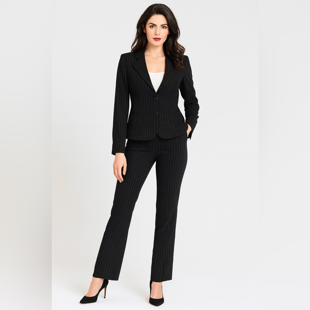 Giorgio Armani Black Pinstripe Blazer Sz. 4‎